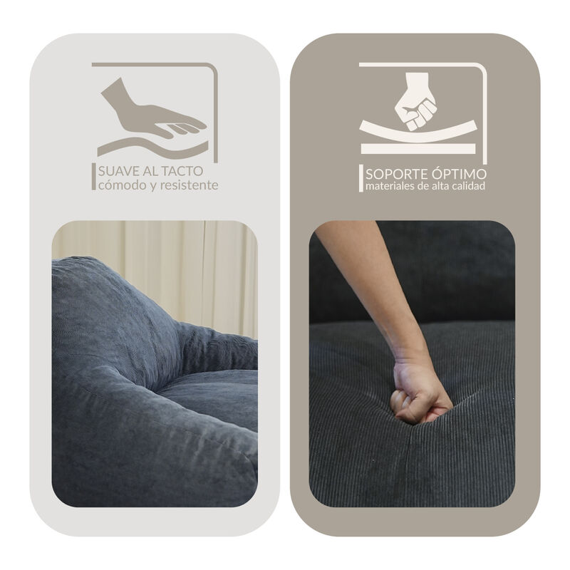 Sill&oacute;n Espuma Alta densidad LIKKA Navy Blue 1 p... image number null