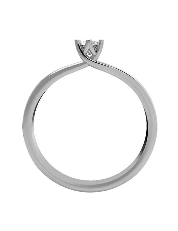 Anillo de Compromiso en Oro Blanco 14K con Circ... image number null