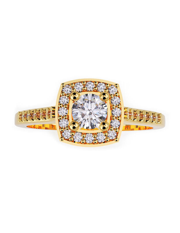 Anillo de Compromiso de 14K con Diamante de Lab... image number null