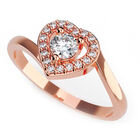 Anillo de Compromiso en Oro Rosa 14K con Circonia -  Talla:11/ A25-14R-CZ-11