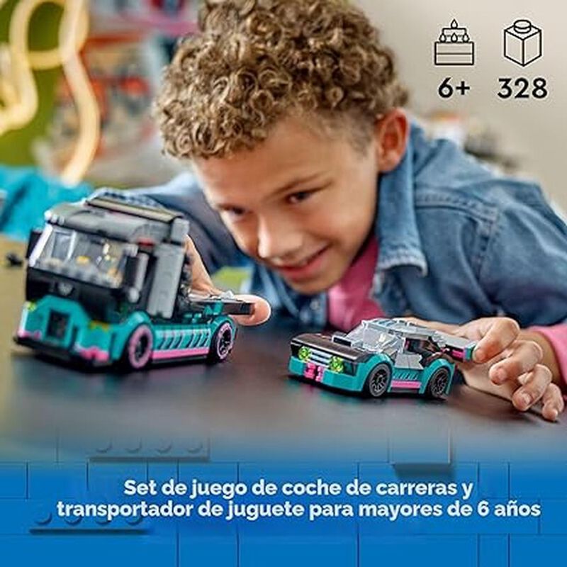 Lego City Auto De Carreras Y Cami&oacute;n De Transpor... image number null