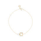 Pulsera De Oro Amarillo 14K Con 2Pts De Diamante (15 +2.5 Cm Aprox)