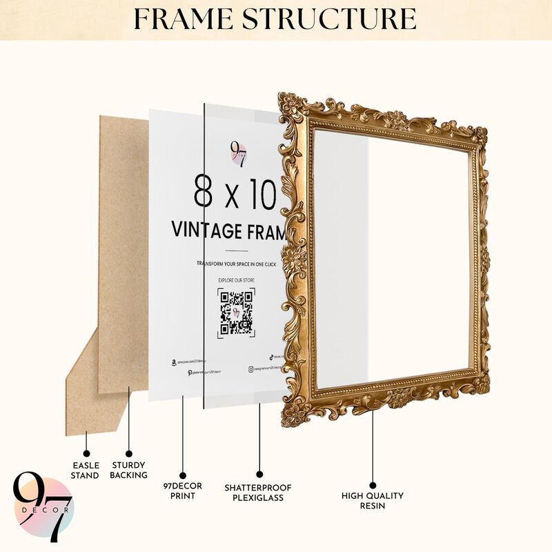 Marco De Fotos 97 Decor 20x25 Cm Dorado Vintage... image number null