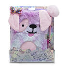 Set Diario Secreto Perrito de Peluche con Candado y Pluma