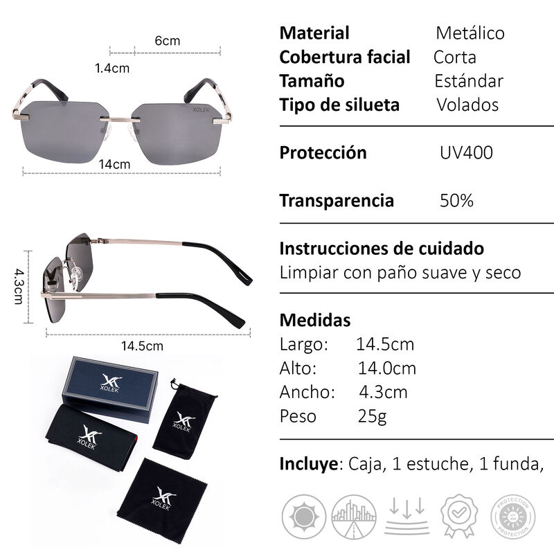 Xolek Lentes De Sol 170 Sin Marco Tac Polarizad... image number null
