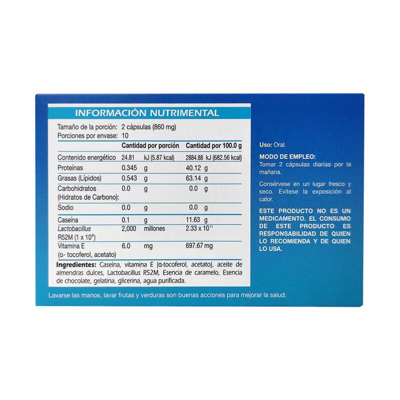 Lactopram Lactobacillus 430 Mg 20 C&aacute;psulas image number null