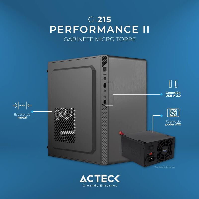 Gabinete Acteck Performance Ii Gi215 con Ventan... image number null