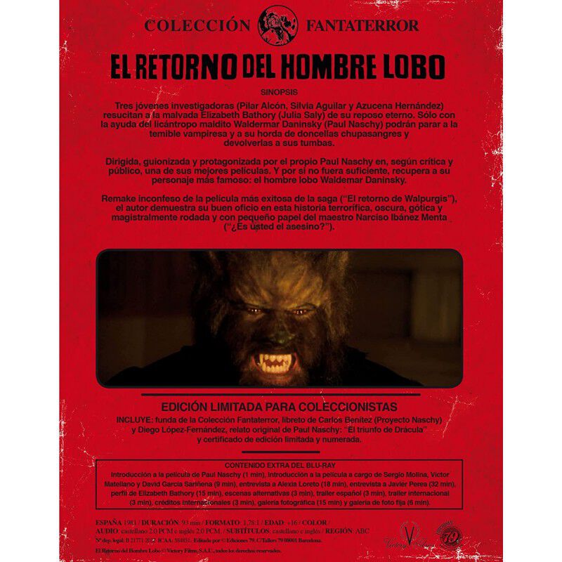 El retorno del hombre lobo -Colecci&oacute;n Fantaterr... image number null