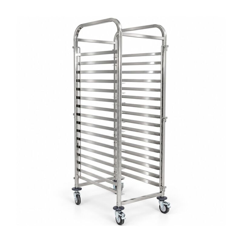 Rack Espiguero 16 Niveles 96kg Ss201 Ruedas Fre... image number null