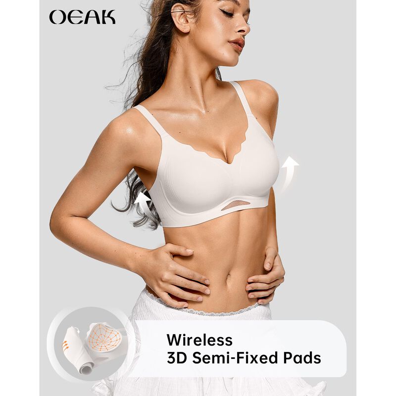 Sujetador OEAK Push-up Sin Aros Jelly Blanco - ... image number null