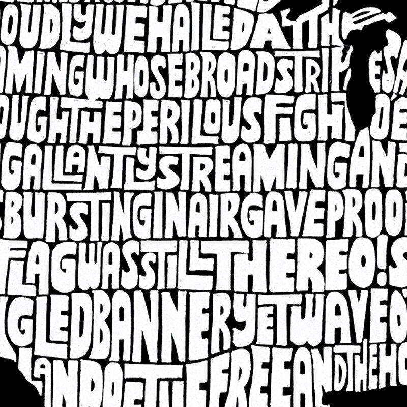 Camiseta Word Art Para Ni&ntilde;a - The Star-Spangled... image number null