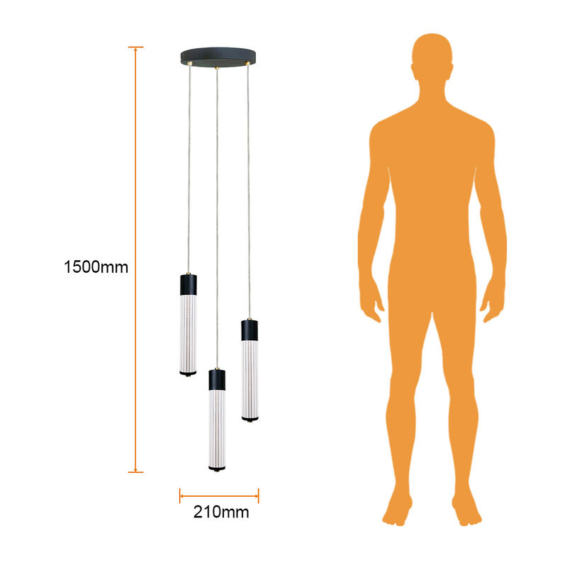 L&aacute;mpara Colgante LED de Acr&iacute;lico 1.50 m de Altu... image number null