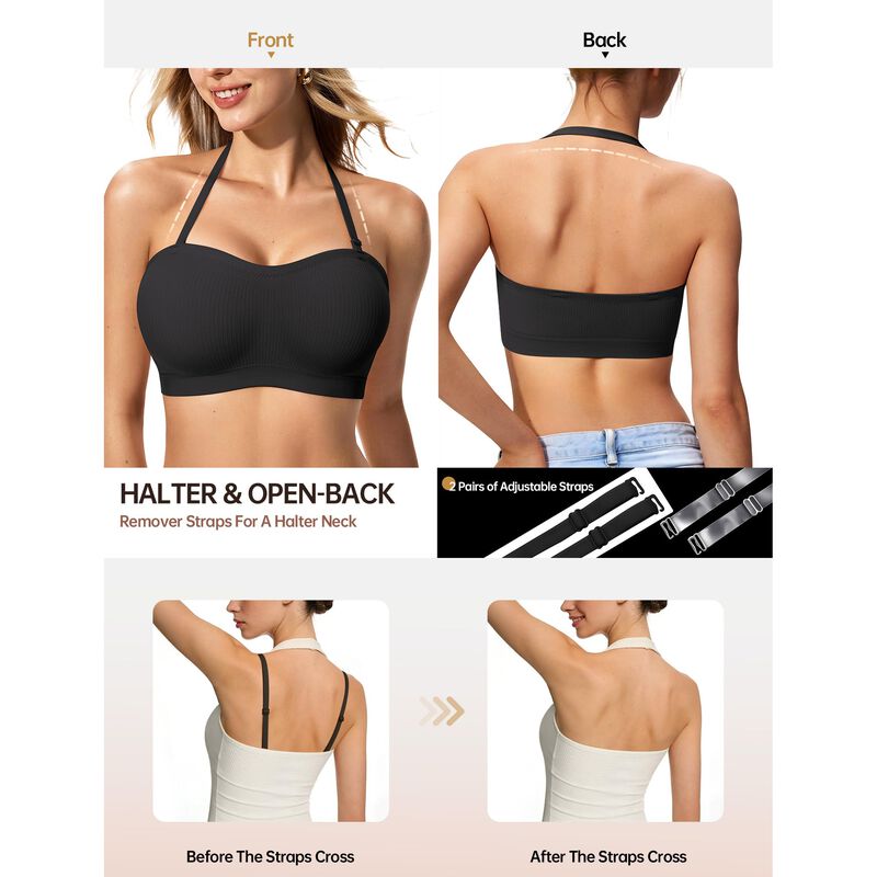 Sujetador Bandeau Push-up Inal&aacute;mbrico Letsjoli image number null