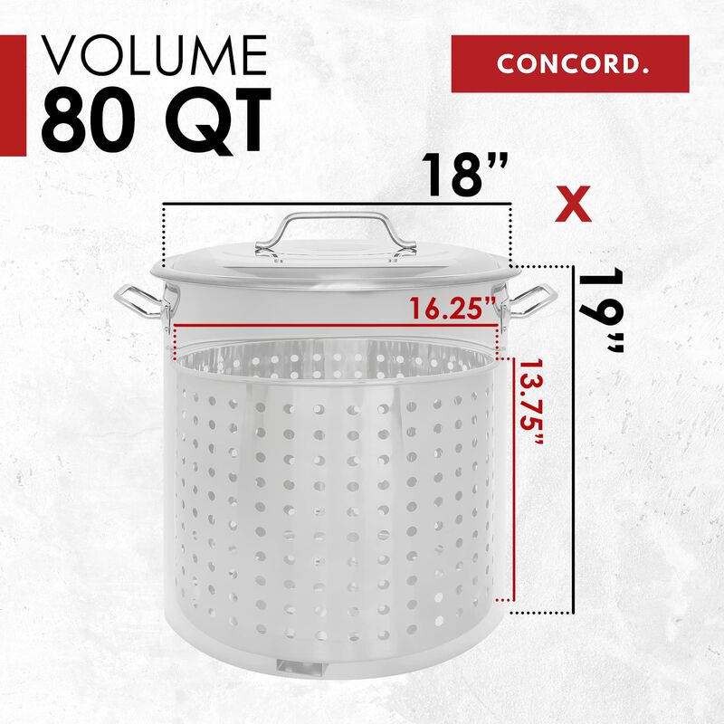 Olla Concord 80 Cuartos Acero Inoxidable con Ce... image number null