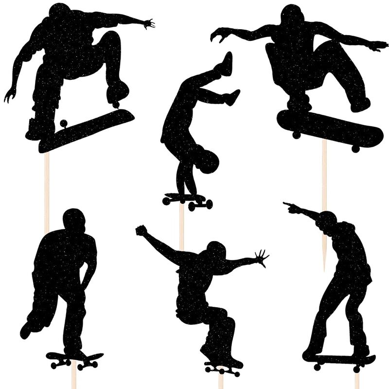 Adorno Para Pastel Lveud 7 Piezas &ndash; Patineta Y ... image number null