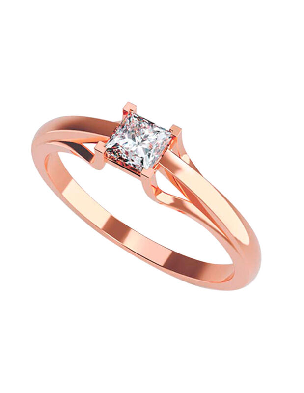 Anillo de Compromiso en Oro de 10K con Circonia... image number null