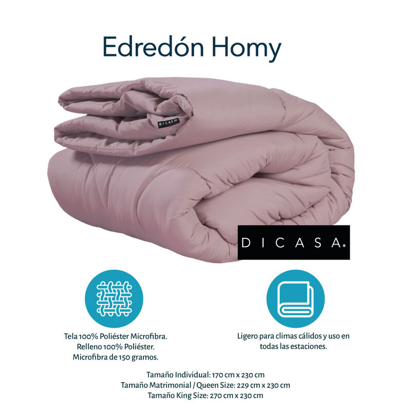 Edred&oacute;n Matrimonial Dicasa Homy Lila image number null