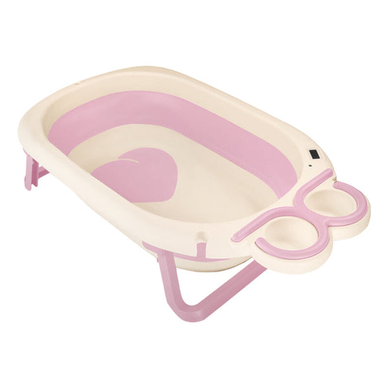 Ba&ntilde;era Plegable para Beb&eacute; Rosa con Term&oacute;metro D... image number null