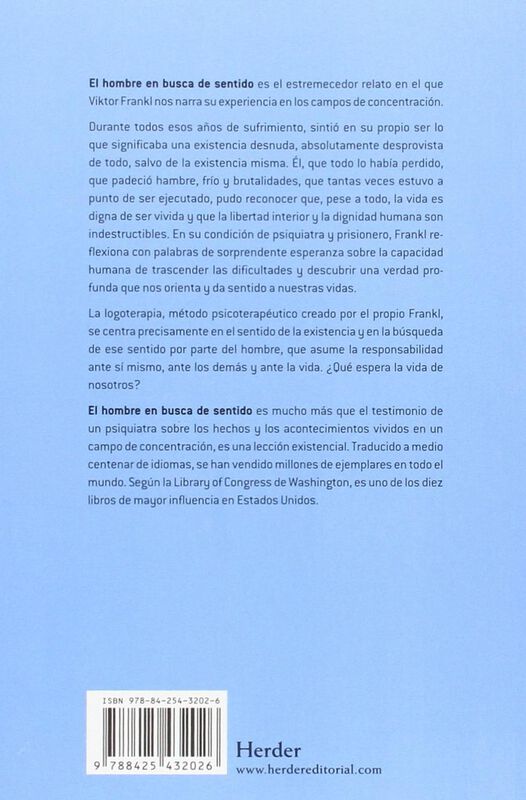 El Hombre En Busca De Sentido, Viktor Frankl, E... image number null