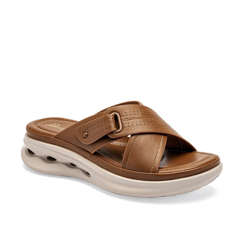 Been Class sandalia plataforma para mujer camel... image number null