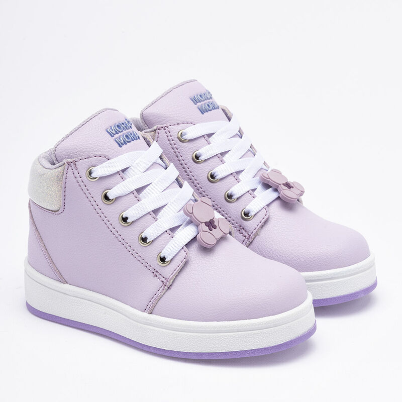 Moramora tenis para BEB&Eacute; lila plata cod 140660-... image number null