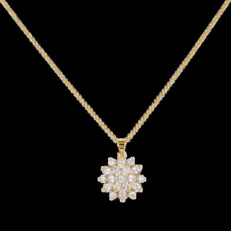 Collar Mujer Oro 14k Zirconia C&uacute;bica Regalos Na... image number null