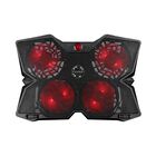 Base Enfriadora FN38 Marvo para Laptop de 17 con 4 Ventiladores Luz Led Roja