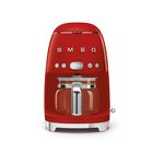 Cafetera Smeg, Estilo Retro De Los A&ntilde;os 50, Jarra De Cristal Para 10 Tazas, Color Rojo