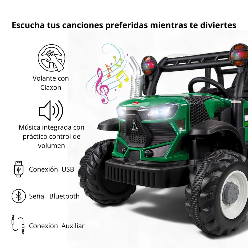 Tractor El&eacute;ctrico Montable 12v Con Control Remo... image number null
