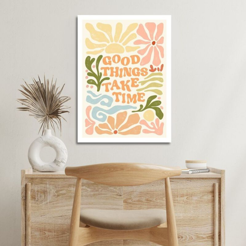 Cuadro Decorativo Impreso 20x30cm Good Things T... image number null