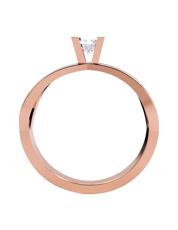 Anillo de Compromiso de 14K con Diamante de Lab... image number null