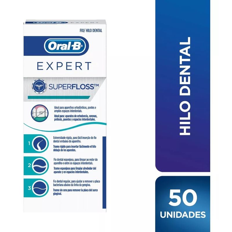 Hilo Dental Superfloss Oral- B Con 50 Piezas Br... image number null
