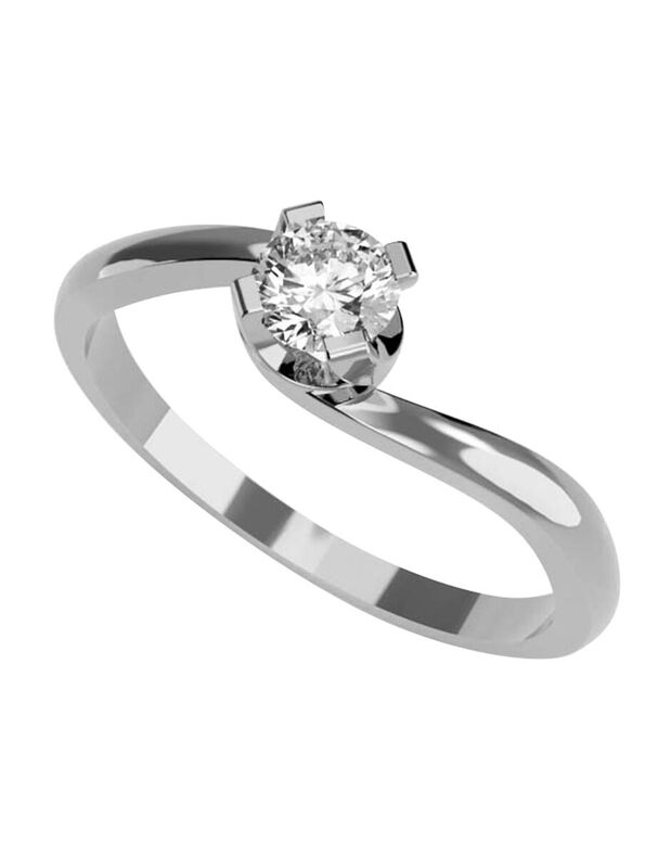 Anillo de Compromiso en Oro Blanco 14K con Circ... image number null