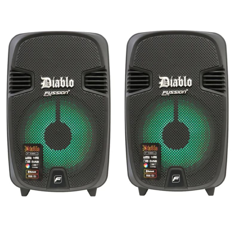 Kit 2 Bafles Amplificado Fussion Pbs-8030 Diabl... image number null