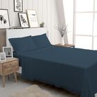 Juego S&aacute;banas King Size Liso Polo One Navy 4pzs Pizarra
