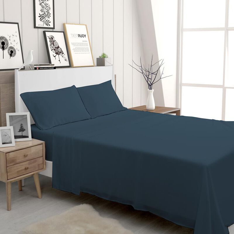 Juego S&aacute;banas King Size Liso Polo One Navy 4pzs... image number null