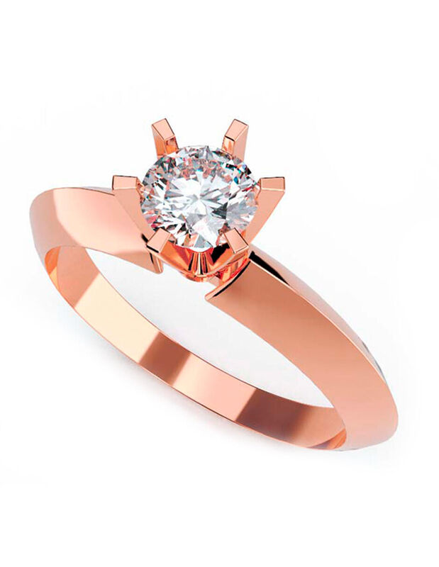 Anillo de Compromiso de 14K con Diamante de Lab... image number null