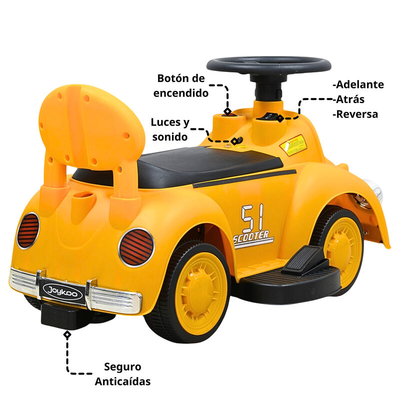 Montable El&eacute;ctrico Para Ni&ntilde;os 6v Con Bast&oacute;n Aju... image number null