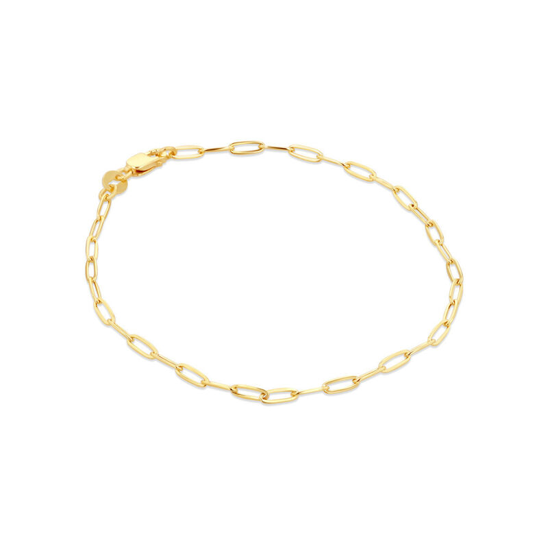 Pulsera Oro Amarillo 14k Paperclip 18 cm | Bizz... image number null