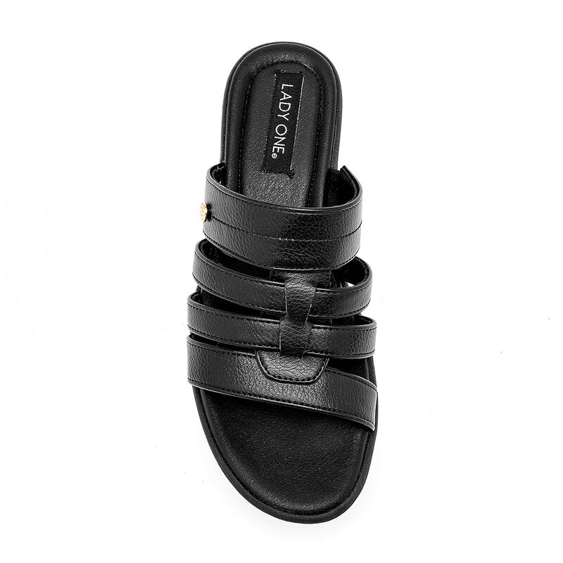 Lady One sandalia cu&ntilde;a para mujer negro cod 140... image number null