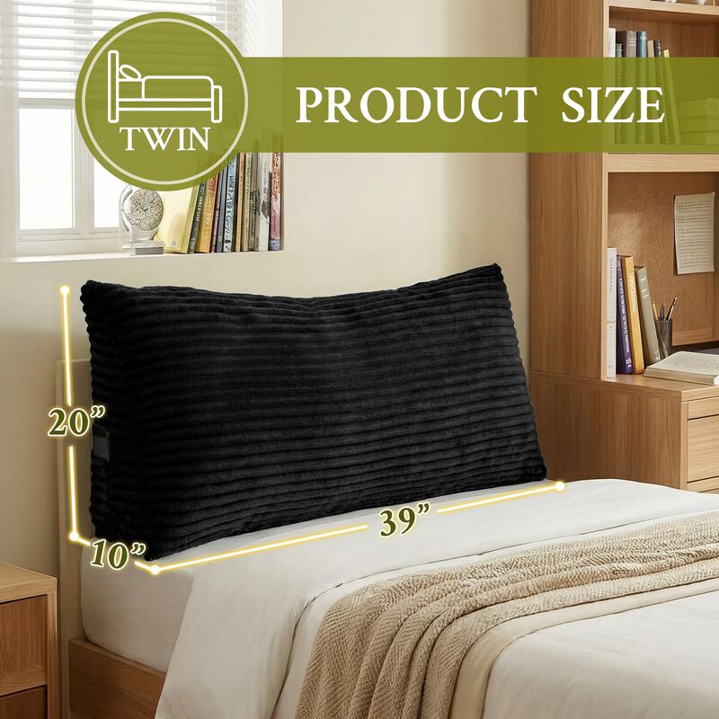 Almohada Zonamat Twin 99x25x51 cm Negra Tipo Cu... image number null