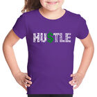 Camiseta Word Art Para Ni&ntilde;a - Hustle - Morado