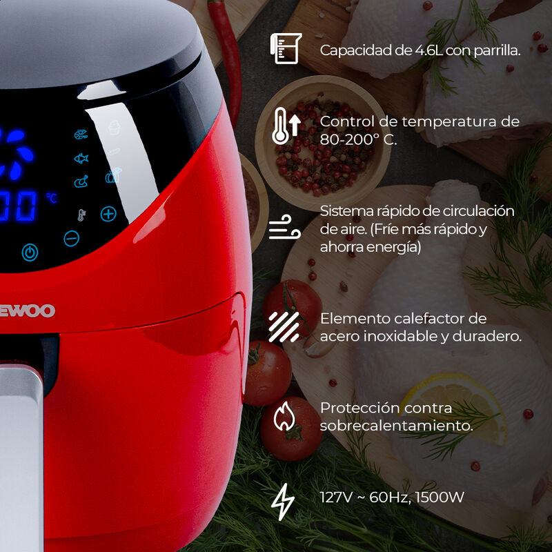 Freidora de Aire Daewoo Digital de 4.6 L con 12... image number null