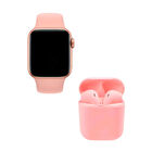 Kit smartwatch t500 y audífonos twins rosa