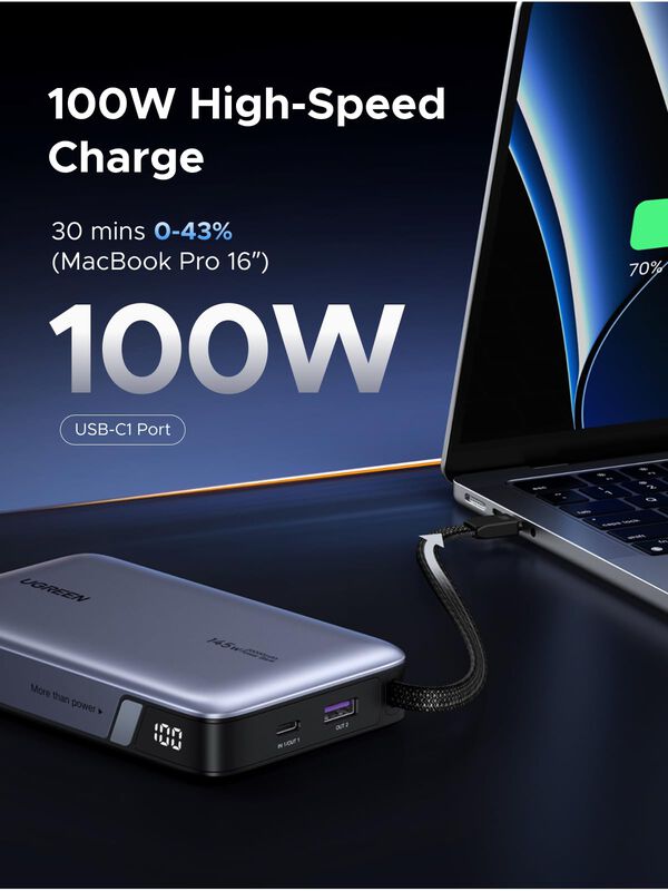 Ugreen Power Bank Nexode 20000mah 145w Cargador... image number null