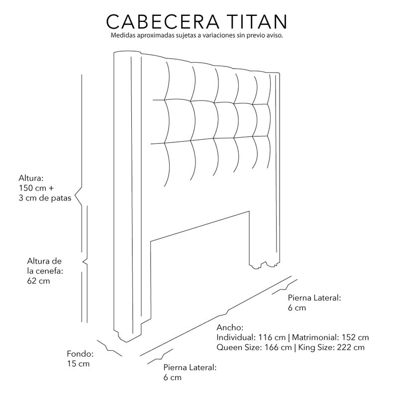 Cabecera Individual Dicasa Titan Azul image number null