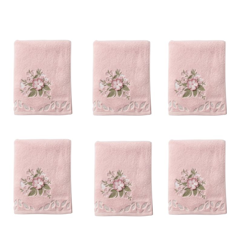 Set De 6 Toallas De Ba&ntilde;o Rosa Claro Premium 70x... image number null