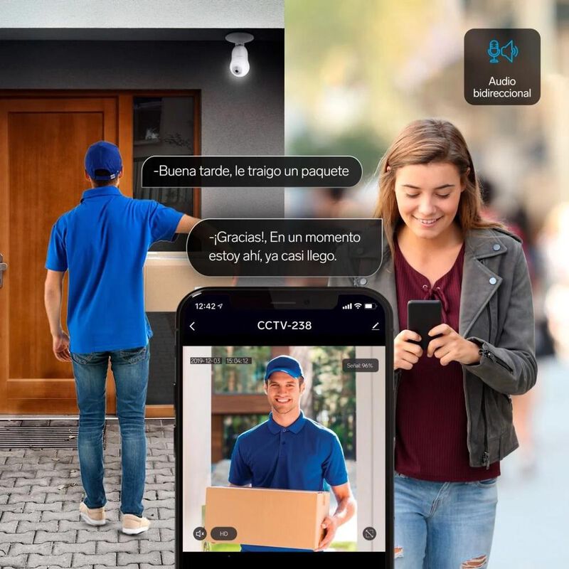 2 Cámaras de seguridad Wi-Fi* 3 Mpx robotizadas... image number null