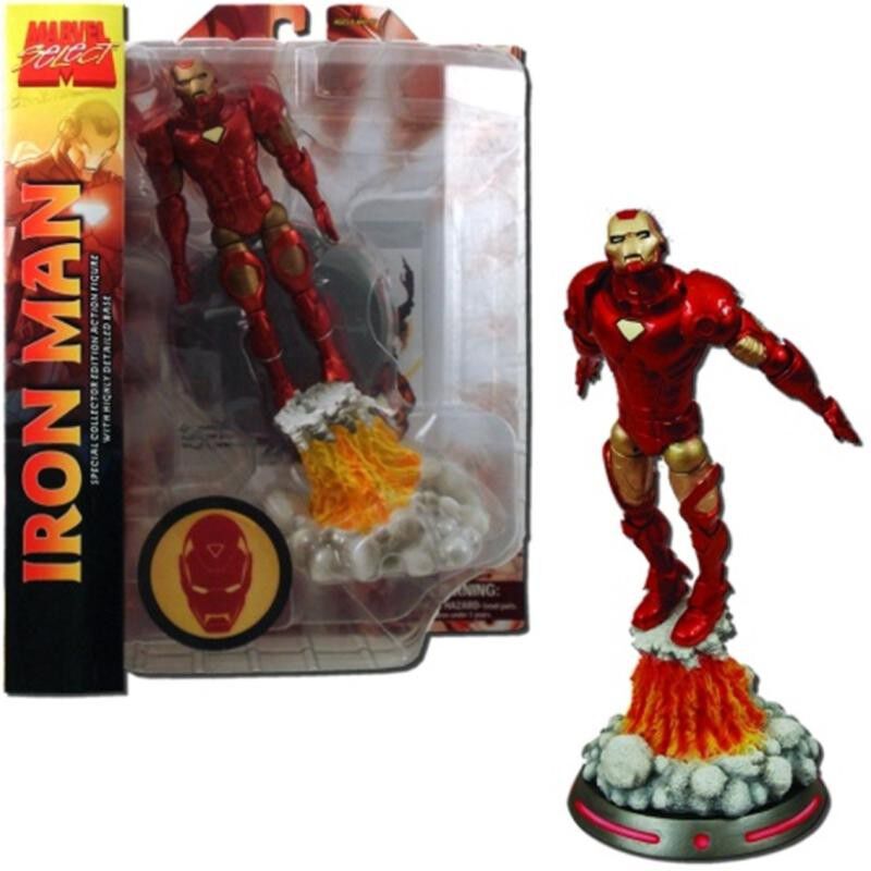 Figura Iron Man con Peana Diorama Marvel Select... image number null