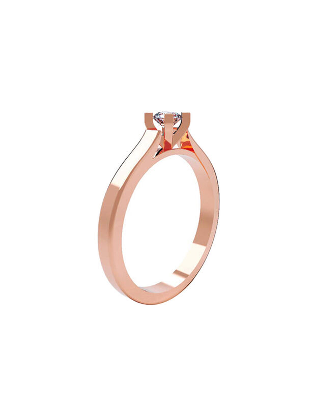 Anillo de Compromiso en Oro de 10K con Circonia... image number null